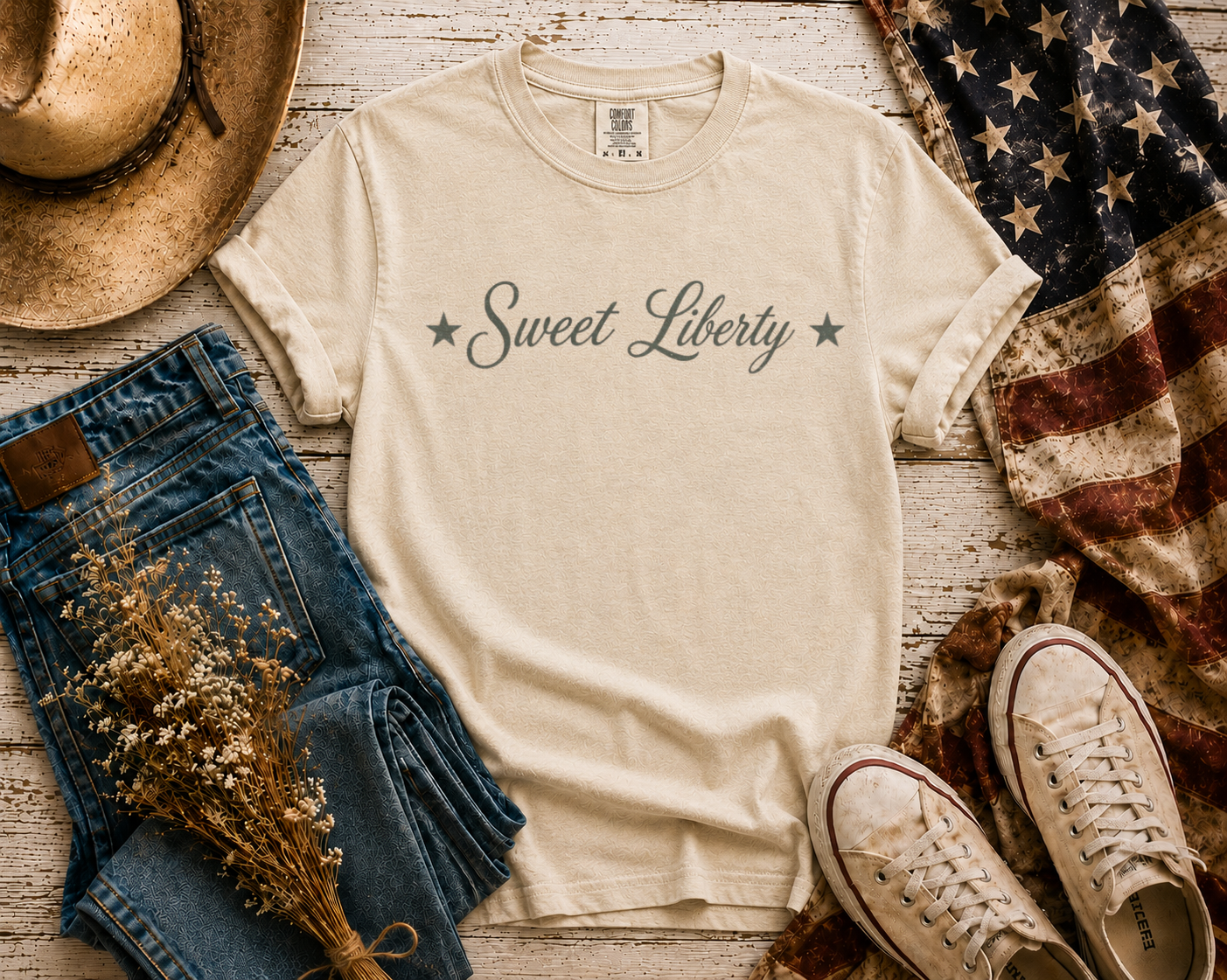 Sweet Liberty flatlay - Ivory