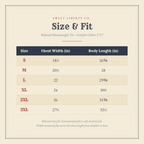 Comfort Colors 1717 size chart