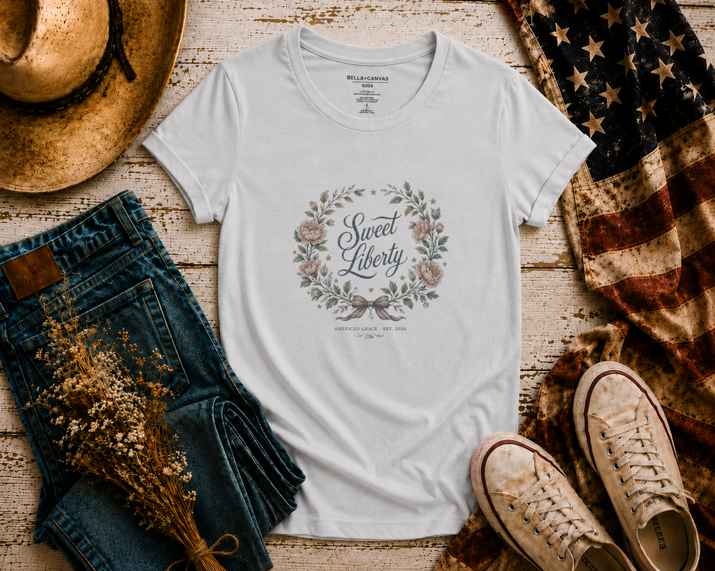 Sweet Liberty Floral flatlay - Silver