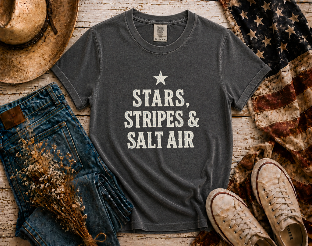 Stars Stripes Salt Air flatlay - Graphite