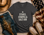 Stars Stripes Salt Air flatlay - Dark Grey Heather