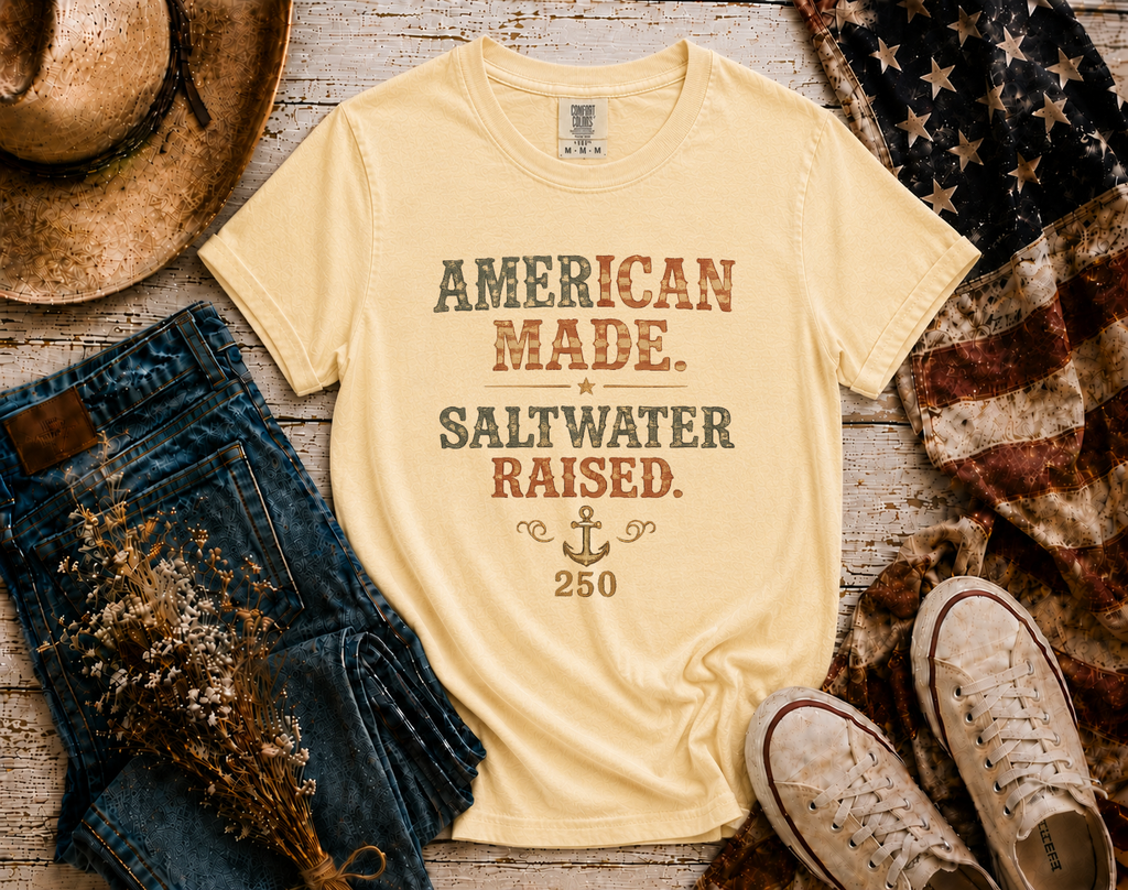 American Made Saltwater Raised flatlay - Butter