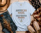 American Made Saltwater Raised flatlay - Chambray