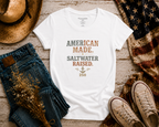 American Made Saltwater Raised flatlay - White