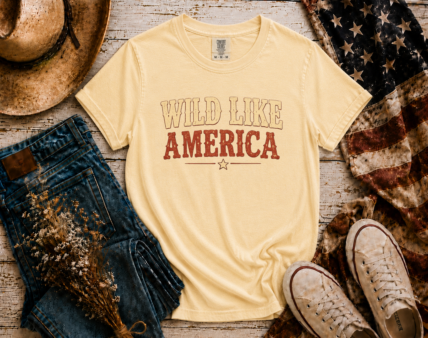 Wild Like America flatlay - Butter
