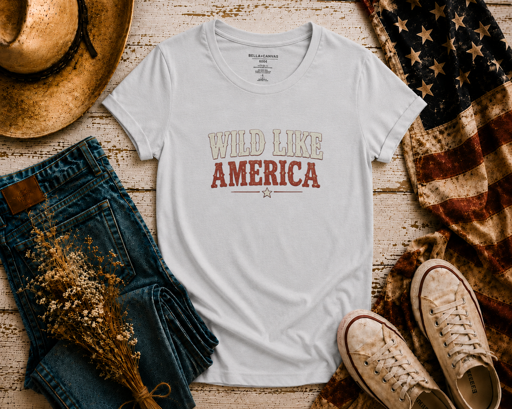 Wild Like America flatlay - Silver